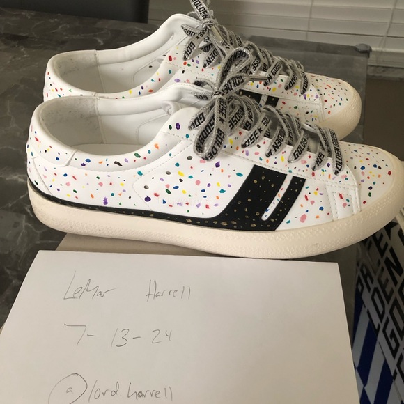 Golden Goose Yatay size 41 worn like new, white, multicolor customized in-store - Picture 1 of 5